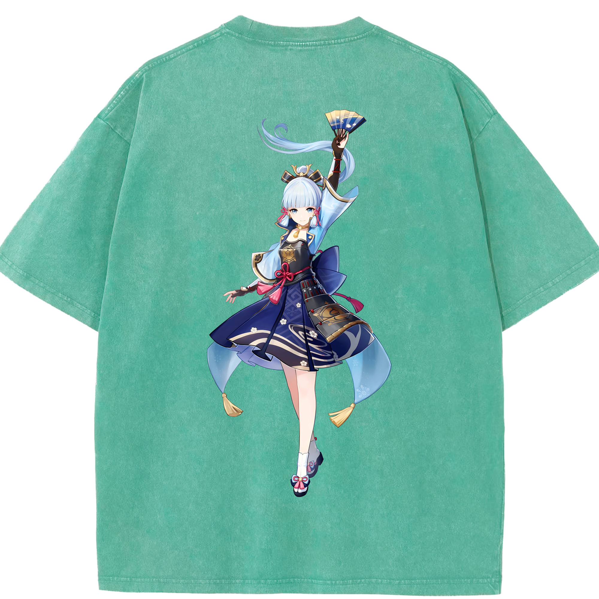 げんし神 神里綾華 神宮寺レン genshin Kamimiya Ren 綿100% ヴィンテージ風 半袖Tシャツ（背面プリント）